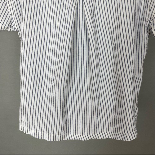 Silence + Noise Top Striped Linen Rayon ALTERED Relaxed Fit Size Large Women - Picture 5 of 14