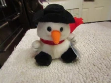 MJC Purr-Fection Christmas Snowman Ornament Plush NEW with Tag 1998