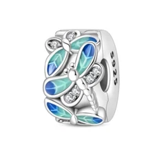 KUNSIR 925 Sterling Silver Bead Charm Clip Stopper Safety Clasp For Bracelet DIY