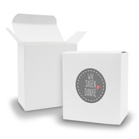 Itenga Set Gastgeschenk Wir Sagen Danke 24X Geschenkbox Quader Weiß+ Sticker M26