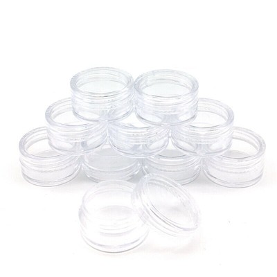 Leere Plastik Kosmetiktöpfe Makeup Container Gesichtscreme Probe Töpfe Boxen