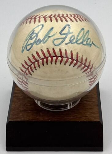 Bob Feller Cleveland Indians HOF Pitcher Autographed Baseball No COA