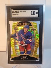 2019-20 Adam Fox Upper Deck Allure Rookie RC Yellow Taxi SGC 10 GEM MINT POP 3