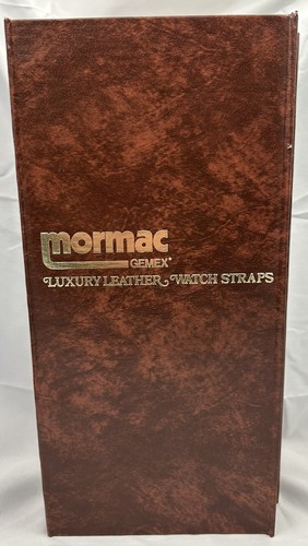 Vintage Mormac Gemex Store Sales Display Case w/ 22 Leather Watch Bands 8-13mm - Picture 2 of 16