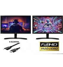 2x 22" DUAL MONITORS SET FULL HD  1920x1080 IPS LED (HDMI, VGA, DVI Input) 