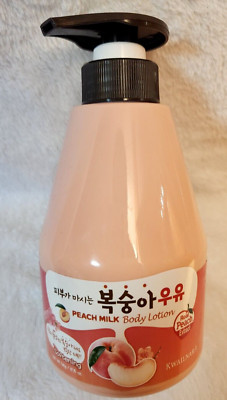 Kwailnara Welcos Korean Softening Peach Milk Body Lotion Moisturizer 19.7 Oz NEW