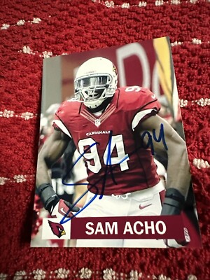 Sam Acho Custom Card | Signed Auto - Autograph Texas Arizona Cardinals Espn