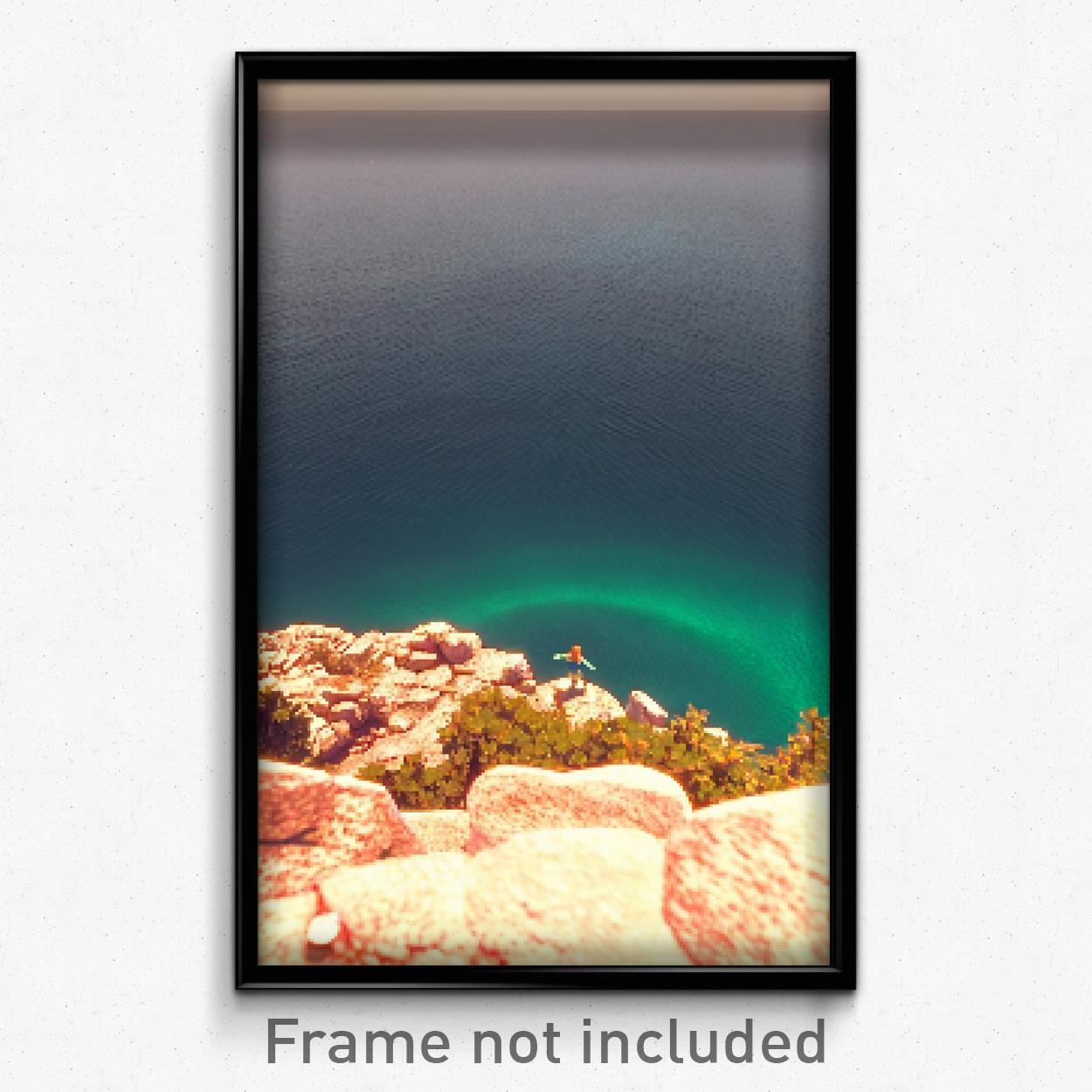 Pixel Art Poster - Clear Strait (8 Bit Psychedelic Trippy Video Game Print)