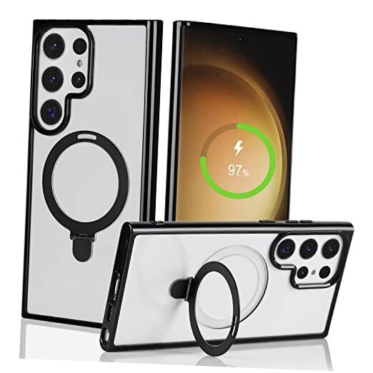 for Samsung Galaxy S22 Ultra Case Magsafe for Women,S22 Ultra Phone A Black