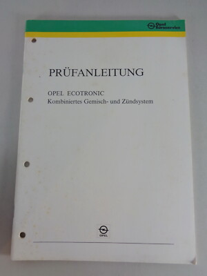 Workshop Manual Inspection Guide Opel Kadett E, Ascona C Ecotronic from 1987
