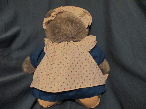 PLUSH ELLY MAE HATFIELD BEAR W/TAG 1986 APPLAUSE ELLIE Gray - Picture 3 of 5