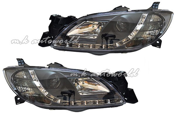LED Position DRL Headlights BLACK for MAZDA 3 AXELA 04 05 06 07 08
