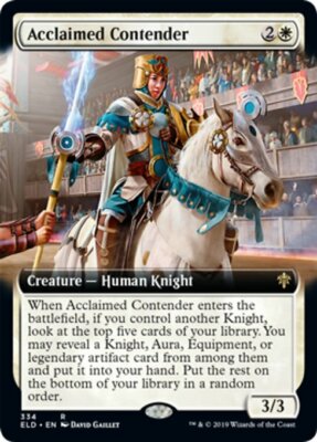 MTG ACCLAIMED CONTENDER FOIL EXC - ACCLAMATED CONTENDANT - ELD-X EN