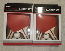 NIB 2 Table Tennis Paddles By Franklin 3 Balls Ping Pong New Bundle 2 Boxes