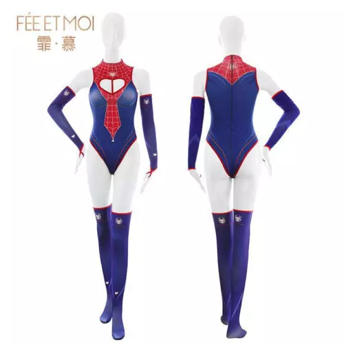 Costume cosplay donna ragno sexy spettacolo tuta ragno festa body set - Foto 3 di 15
