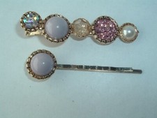 PINK  PURPLE HAIR CLIP  BOBBY PIN BARRETTES