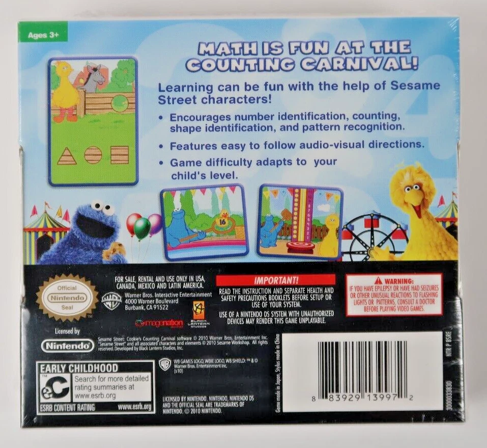 Sesame Street: Cookie's Counting Carnival The Videogame Nintendo DS Brand New - Image 2 of 2