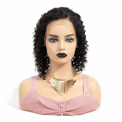 Lace Front Wig New Fashion Women's Medium Natural Black Curly Synthetic Hair Wig - Picture 2 of 7