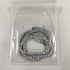 Used-3mm-20in Iced Out Moissanite Tennis Chain S925 Silver Passes Diamnd Tester — photo 1