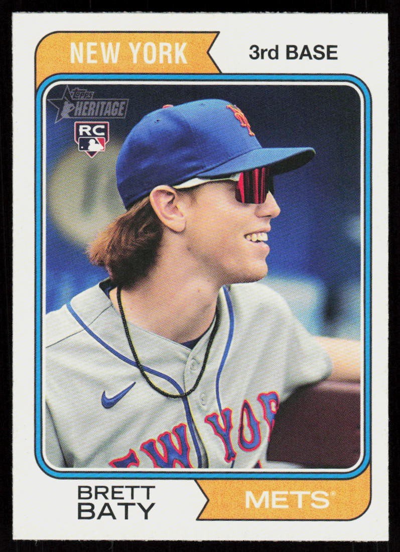 2023 Topps Heritage Brett Baty #265 BASEBALL Rookie New York Mets RC
