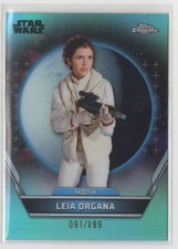 2024 Topps Chrome Star Wars Aqua Refractor Leia Organa /199 91