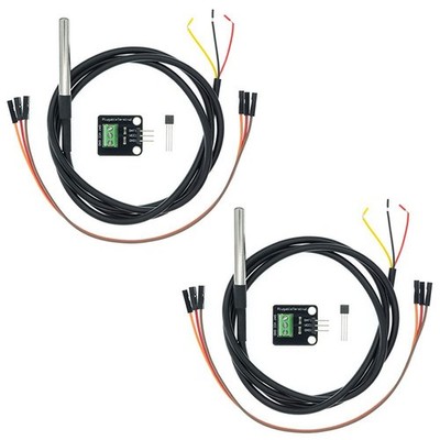 2 Stück wasserdichte Temperatursensoren mit steckbaren Adaptern für Raspberry