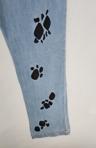 Steady Hand Womans Law Jeans Classic Cut Paw Print Straight Leg Size 26 - Picture 8 of 9