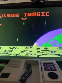 INTELLIVISION DRAGON FIRE & DEMON ATTACK CARTS & 1 OVERLAY EACH/CLEANED & TESTED