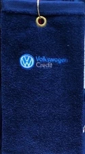 VW Volkswagen Cotton Trifold Golf Towel w/ VW & Volkswagen Credit Logo - Navy