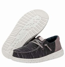 Hey Dude Women  s Wendy Funk Jersey Charcoal Loafers Size 6 NEW