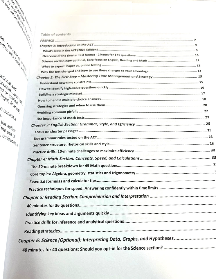 ACT Exam Prep 2025 - 6 Full Length Practice Tests - Higher Score Guaranteed - Image 3 of 3