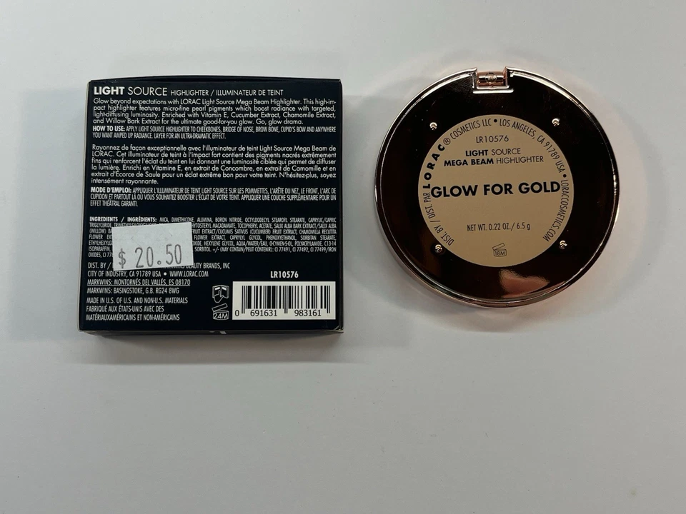 Lorac Light Source Mega Beam Highlighter .23 oz Glow For Gold - Image 2 of 2