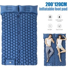Inflatable Double Camping Mat Ultralight Air Bed Sleeping Mattress & Pillow Best