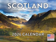 Scotland Calendar 2026 Scottish Gifts Monthly Wall Calender 12 Month 12x18