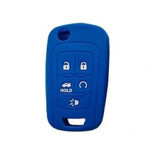 Key Fob Cover for Chevy GMC: 5 Buttons Key Fob Case Fit for Chevy Camaro Blue