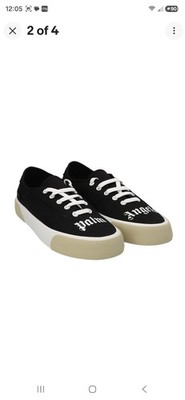 Palm Angels Logo Black/White Lace-Up Skater Sneakers Size 45 (12M)