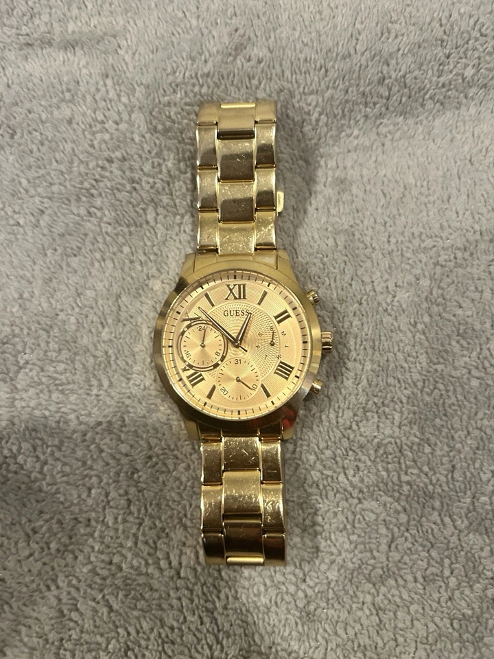 Reloj Guess Hombre 100M Waterpro Cronógrafo Acero Inoxidable Tono Dorado Foto 2 de 4