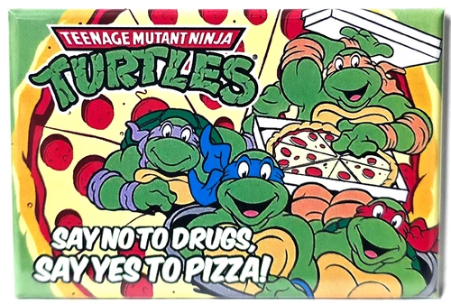 TMNT Teenage Mutant Ninja Turtles Pizza MAGNET 2"x3" Fridge Locker FREE SHIPPING