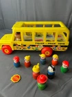 Vintage 1960s Fisher Price School Bus with 8 Figures