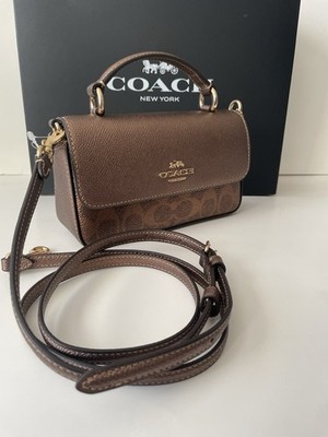 Coach Mini Josie Top Handle Bag In Signature Canvas, CCK68 | eBay