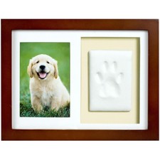 Pet Pawprint and Photo Wooden Keepsake Frame
