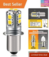 White P13.5S LED Flashlight Bulb, 6-40V Universal Upgrade 6V/9V/12V/18V/19.2V...