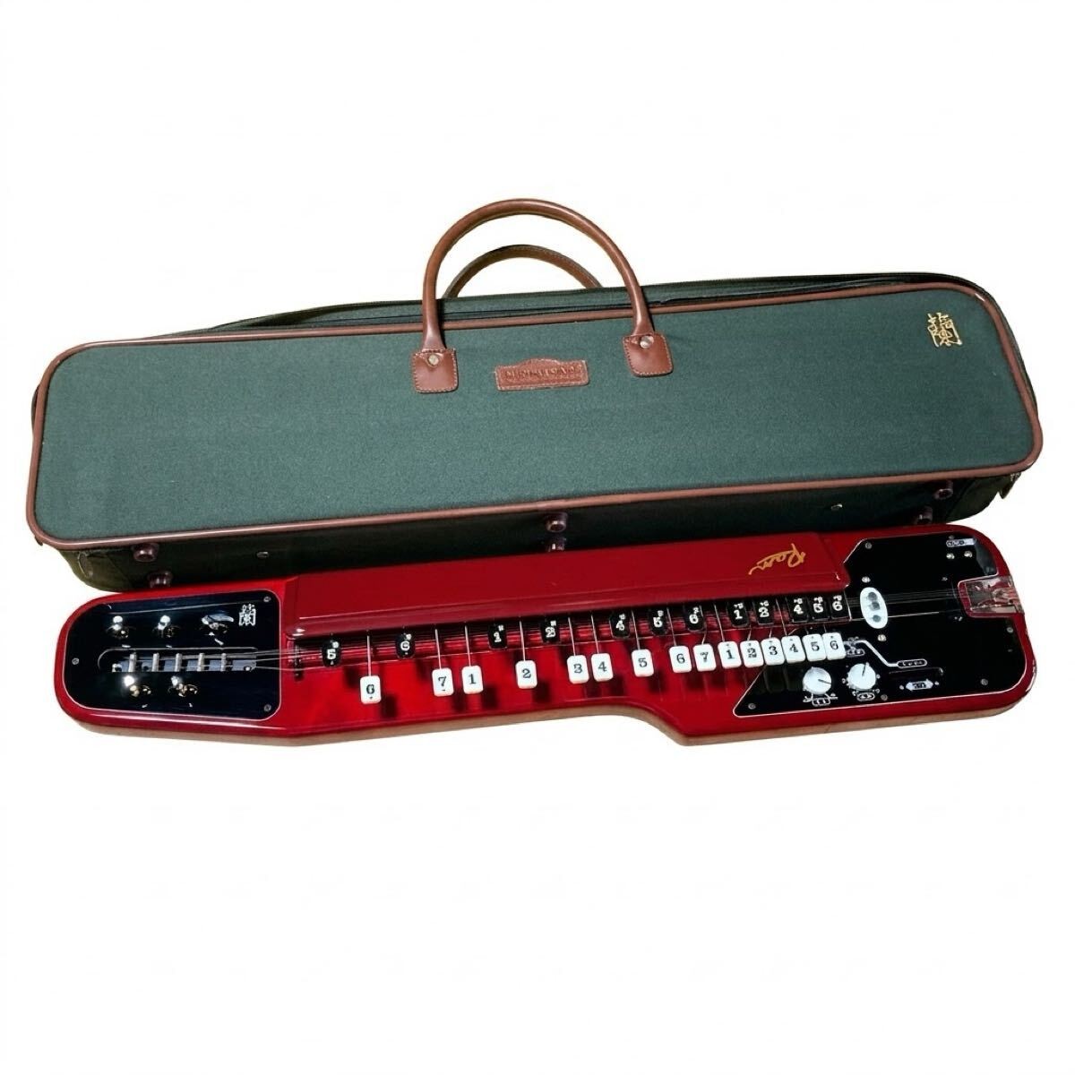 SUZUKI Ran Electric Taisho Harp Alto Wine Red with Hard Case Vintage