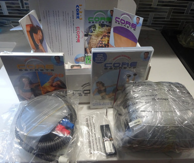 Gunnar Peterson's Core Secrets Workout Set. Ball and Pump, DVD's , Manuals. New