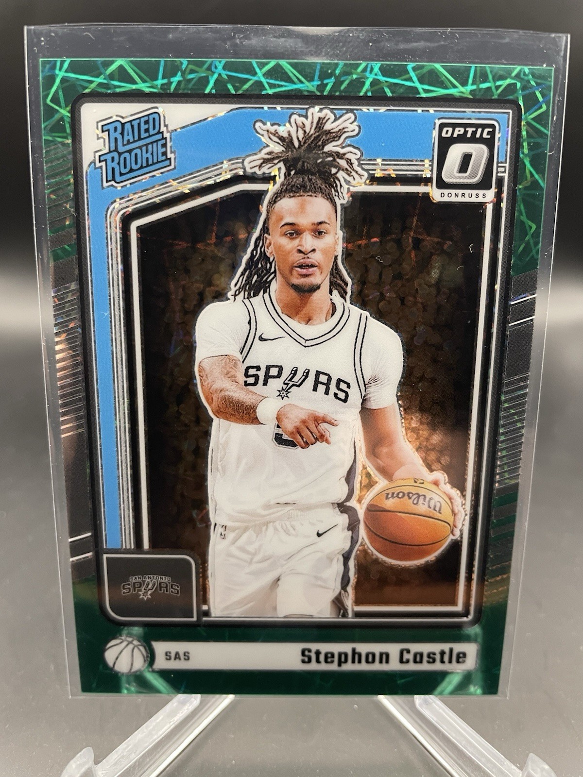 2024-25 Donruss Optic Stephon Castle #254 Rated Rookie GREEN VELOCITY 12/49