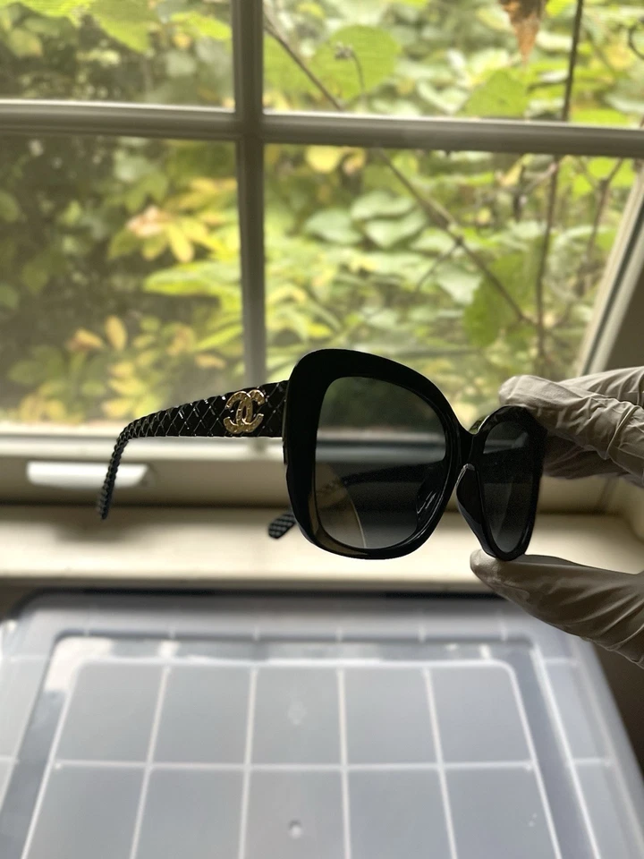 ENVÍO GRATUITO Gafas de sol Chanel para mujer 9173 58 20 142 Cateye negras/a cuadros Foto 2 de 4