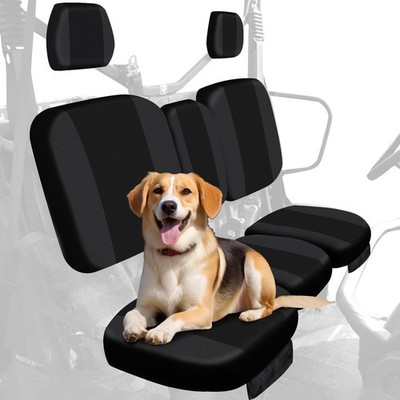 StarknightMT UTV Defender Seat Cover Compatible with Can Am Black 