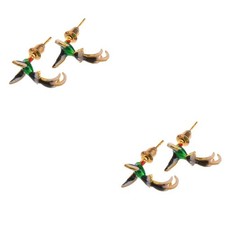  2 Pack Tier Ohrringe Ohrstecker Tropische Papageienohrringe Lustige