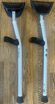 #ad Mobilegs Ultra A300 Ergonomic Crutches Adult Adjustable 4#x27;9quot; 6#x27;4quot; 300LB Max $169.99