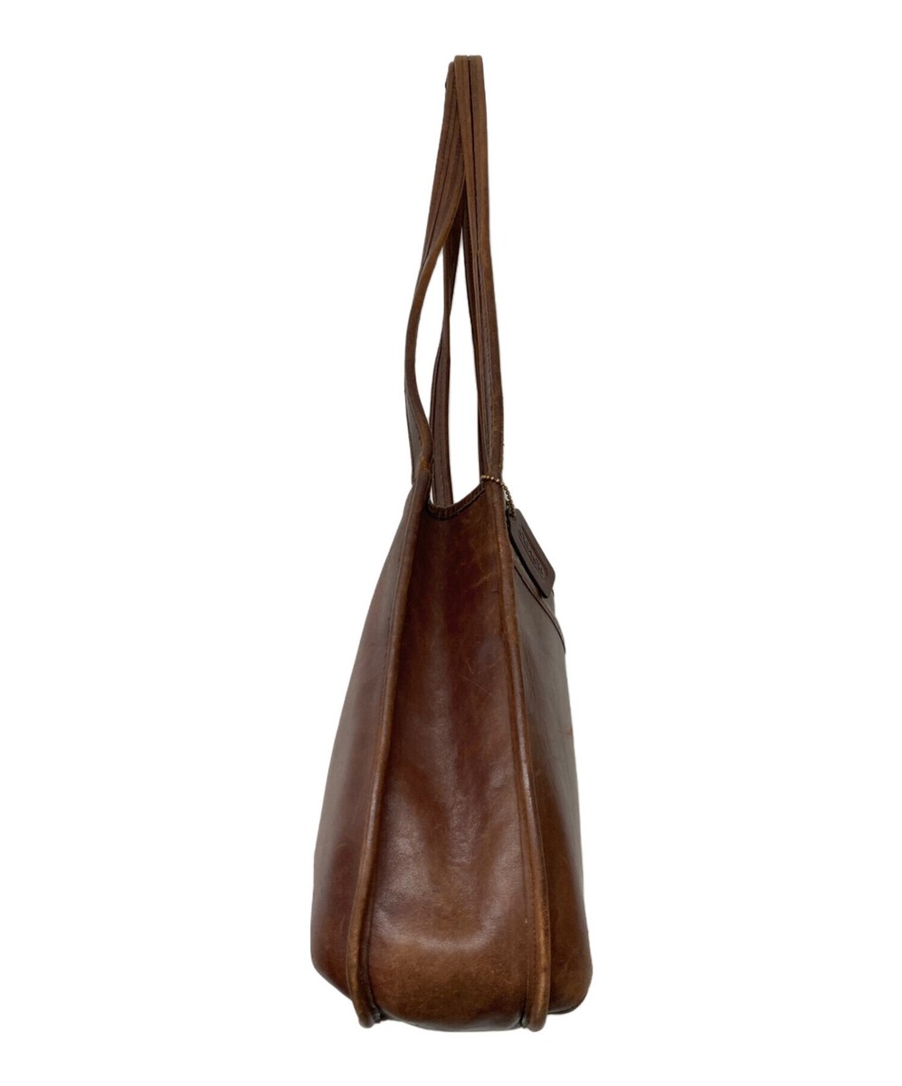 COACH Vintage Ergo Shopper Bag 9035 Leather Brown 26x37x7cm Used